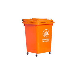 thùng rác nhựa 60 lít màu cam