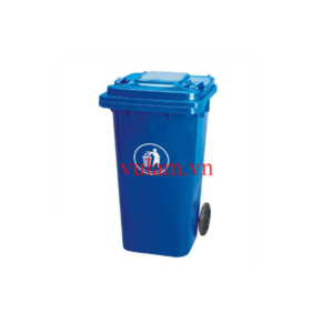 thùng rác nhựa 120 lít màu xanh nước biển