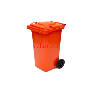 thùng rác nhựa 240 lít màu cam
